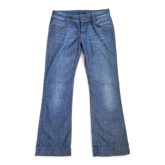 Massimo Dutti Denim - Massimo Dutti Mid-Rise Flare Jeans Size 34 Medium Blue Plus Size